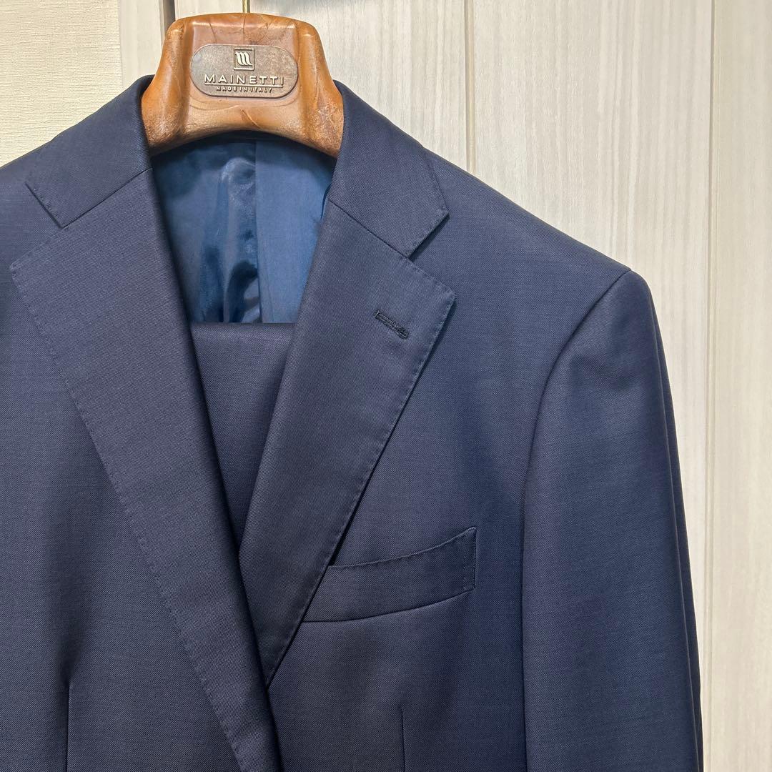 【美品】カノニコ生地 ユニバーサルランゲージ　ネイビースーツ　サイズ46相当