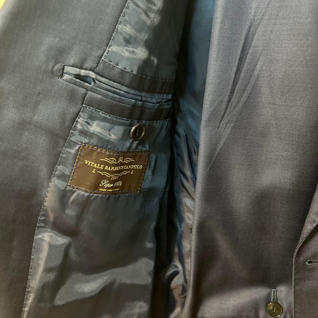 【美品】カノニコ生地 ユニバーサルランゲージ　ネイビースーツ　サイズ46相当