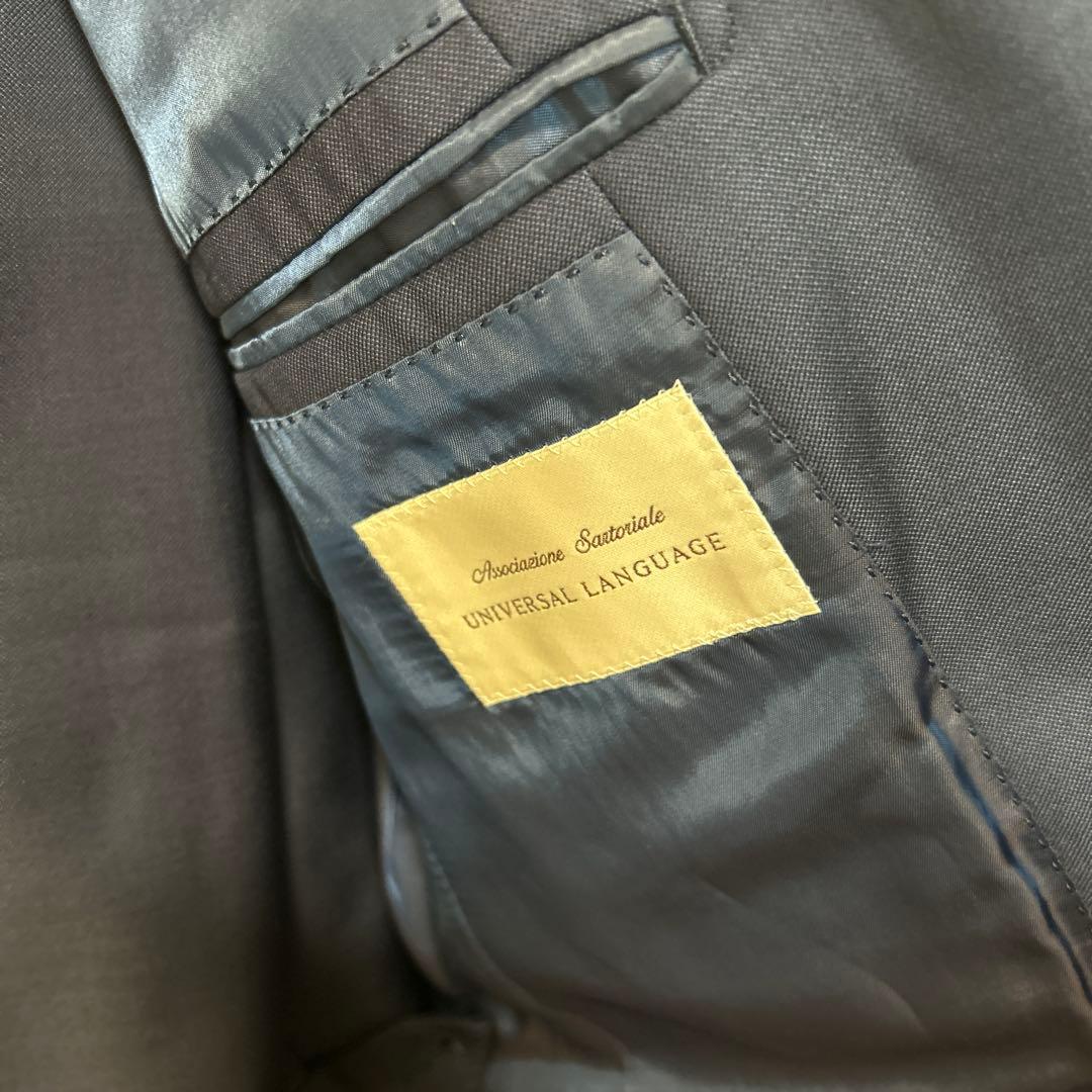 【美品】カノニコ生地 ユニバーサルランゲージ　ネイビースーツ　サイズ46相当