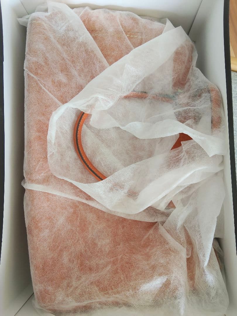 オレンジレザー ボストンバッグ