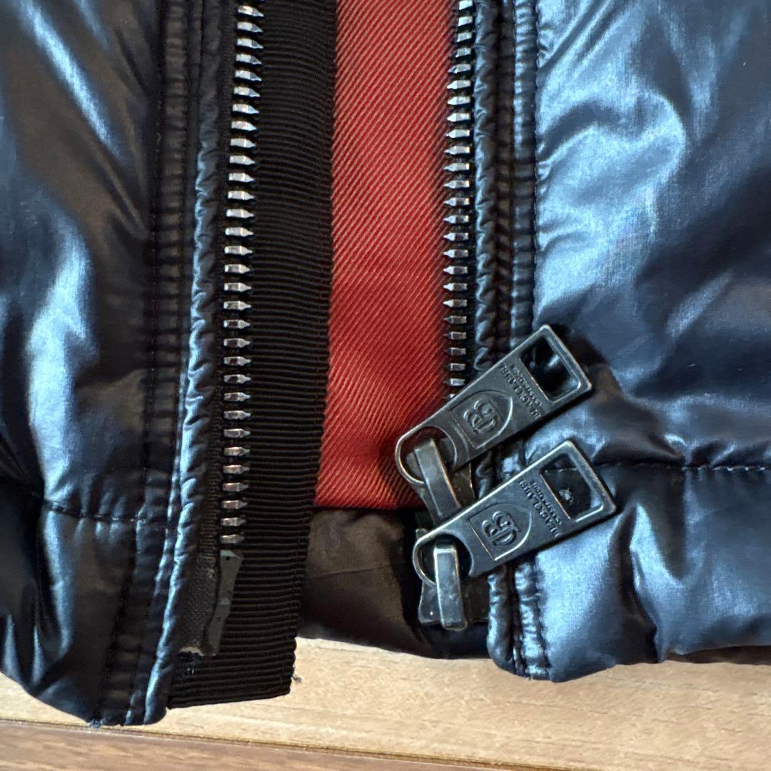 ブラックレーベル　メンズダウンジャケット チェック柄(サイズM)