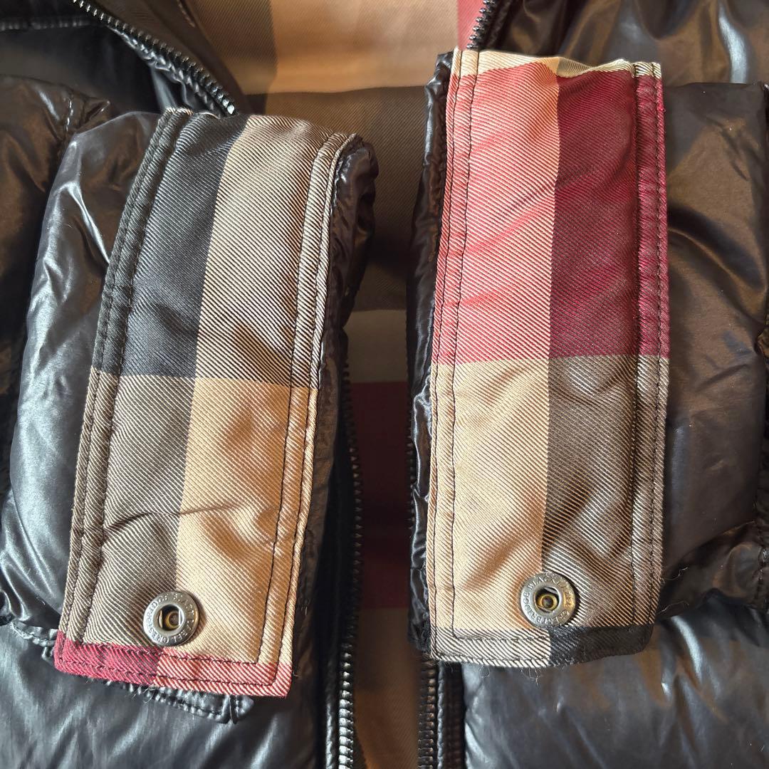 ブラックレーベル　メンズダウンジャケット チェック柄(サイズM)