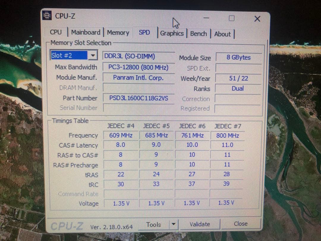 CFD Panram製8GB DDR3Lメモリモジュール 2枚セット
