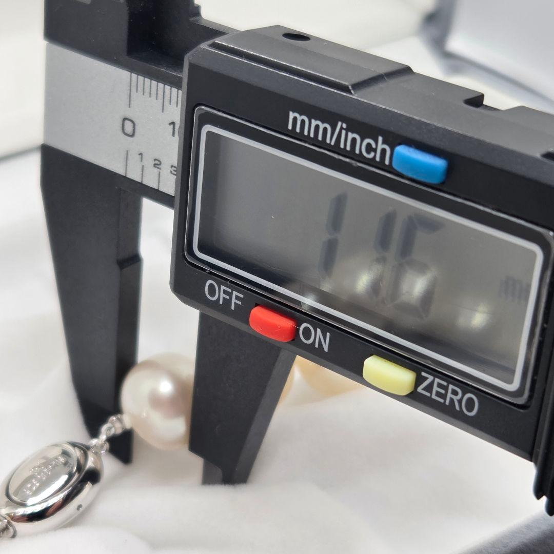 超大玉　本真珠 パール　ネックレス シルバー留め具　12mm