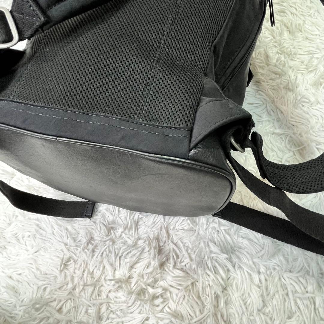 人気✨ポールスミス　バックパック　ブラック　レザーXナイロン