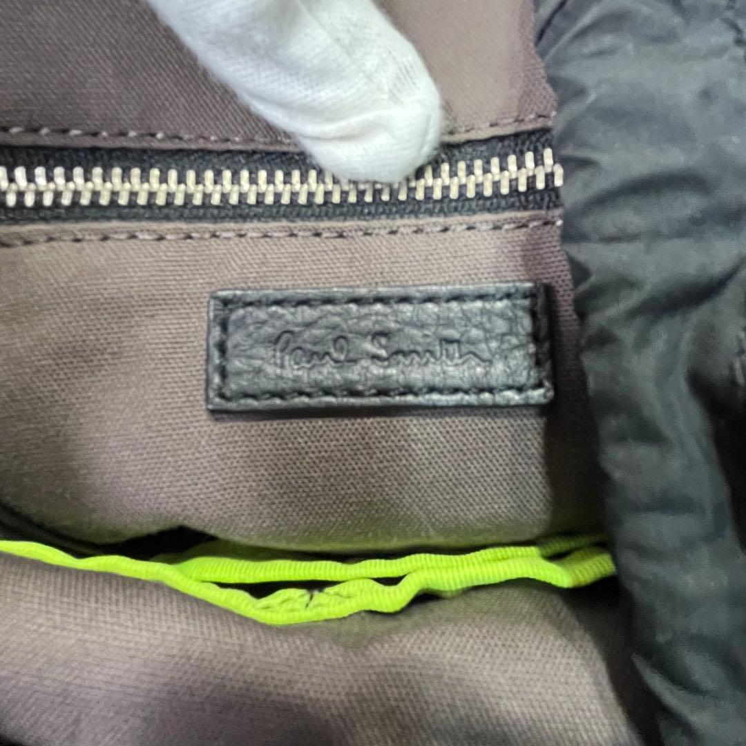 人気✨ポールスミス　バックパック　ブラック　レザーXナイロン