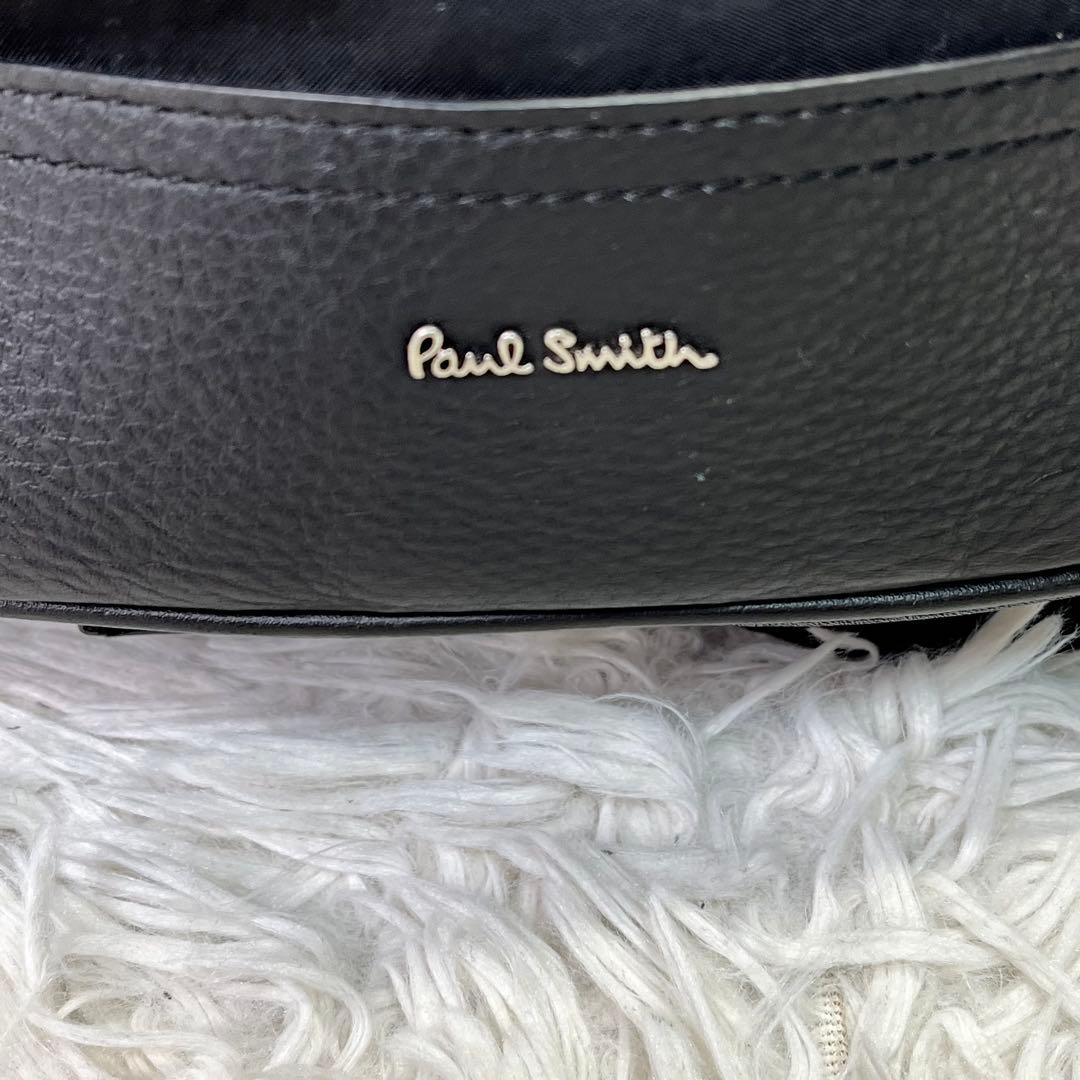 人気✨ポールスミス　バックパック　ブラック　レザーXナイロン