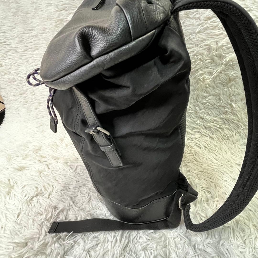 人気✨ポールスミス　バックパック　ブラック　レザーXナイロン