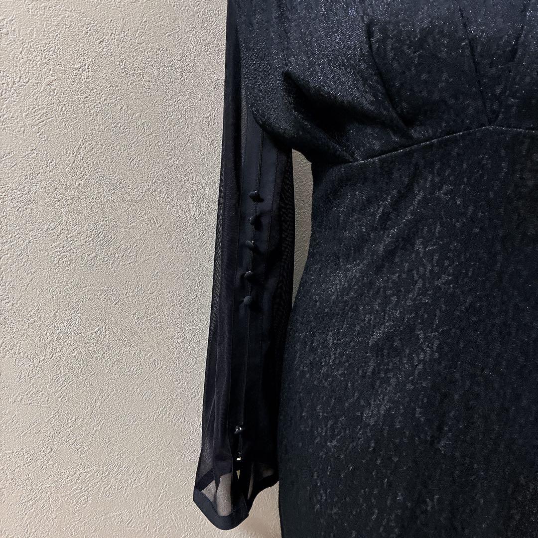 Vラインジャガードドレス / V line jacquard dress