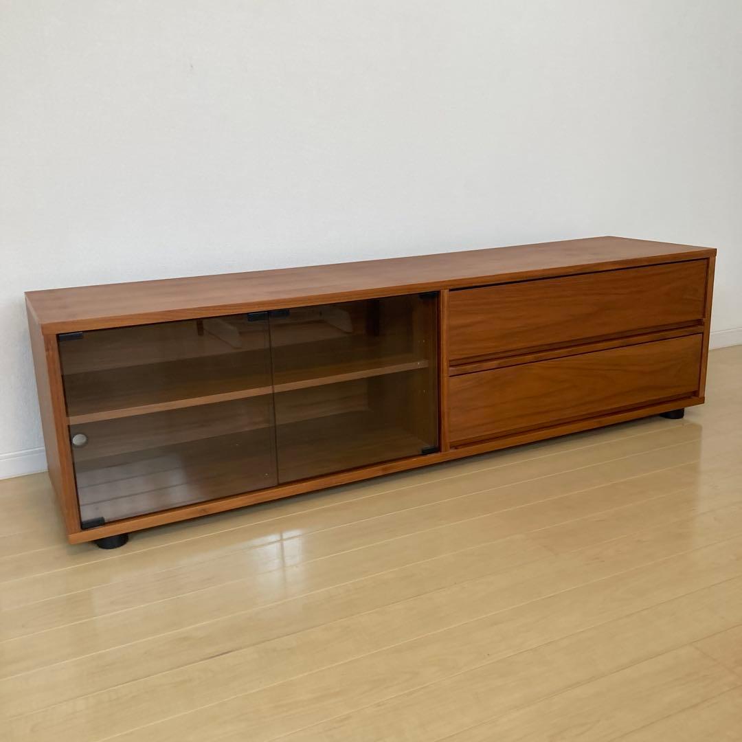 無印良品　テレビ台　テレビボード　ガラス扉付き