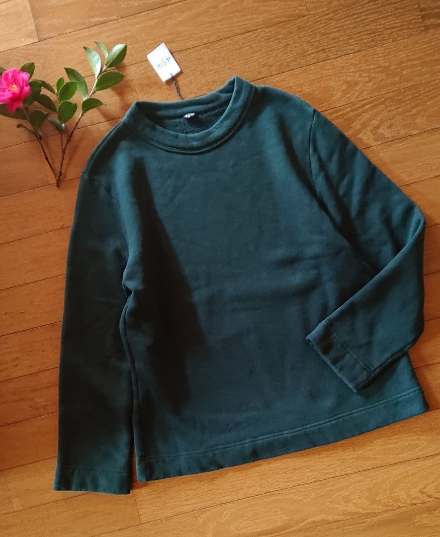 45R☆裏毛の17色 四角スウェット/モスグリーン♪