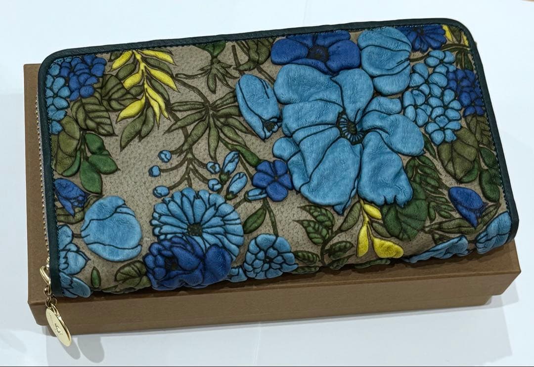 decobranche デコブランシェ 京華KYOUKA/長財布　ブルー　新品