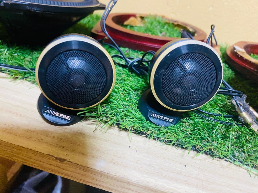 ALPINE ツィーター ブラック/ゴールド 2個