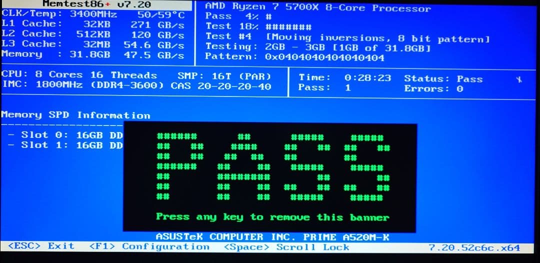G.SKILL SNIPER DDR4 3600 16×2 32GB 動作確認済
