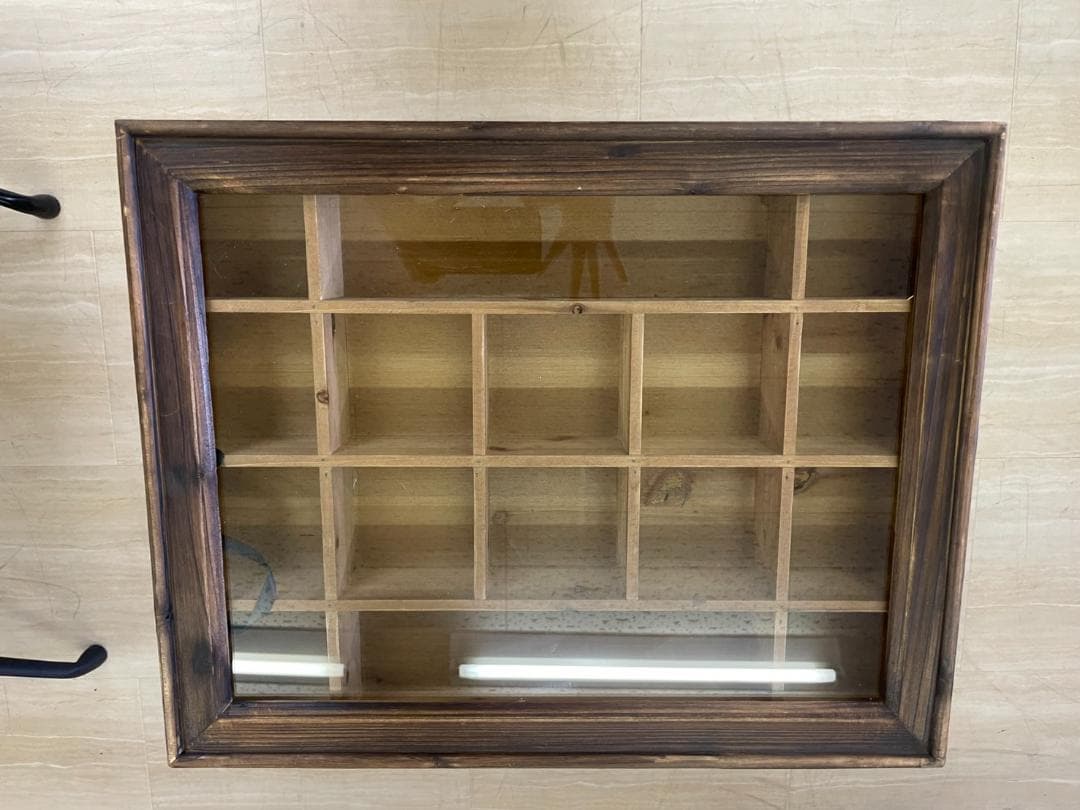 コレクションテーブル　コレクションケース　机　サイドテーブル　アンティーク　木