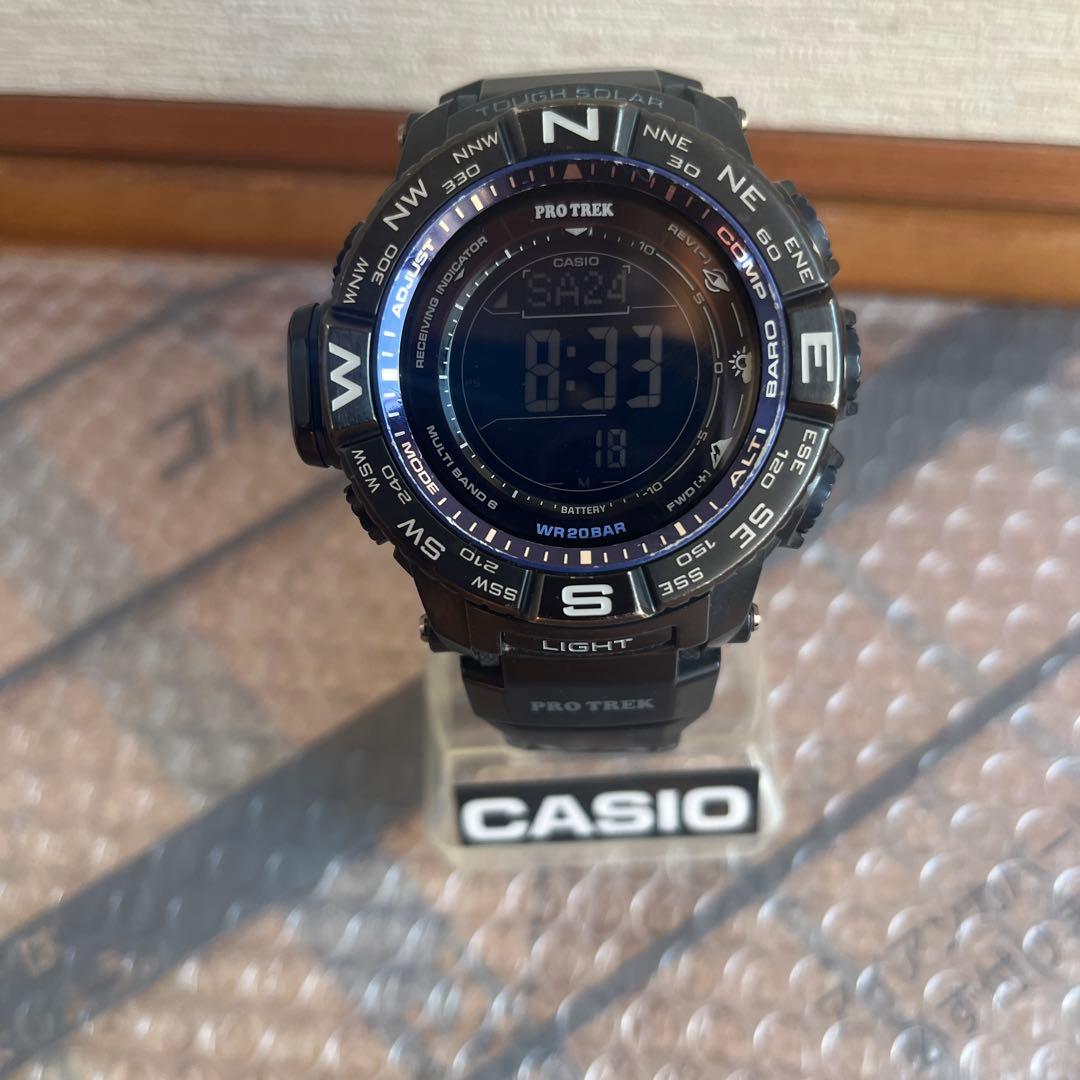 カシオ プロトレック PRW-3500Y 電波ソーラー 方位気圧高度温度計測
