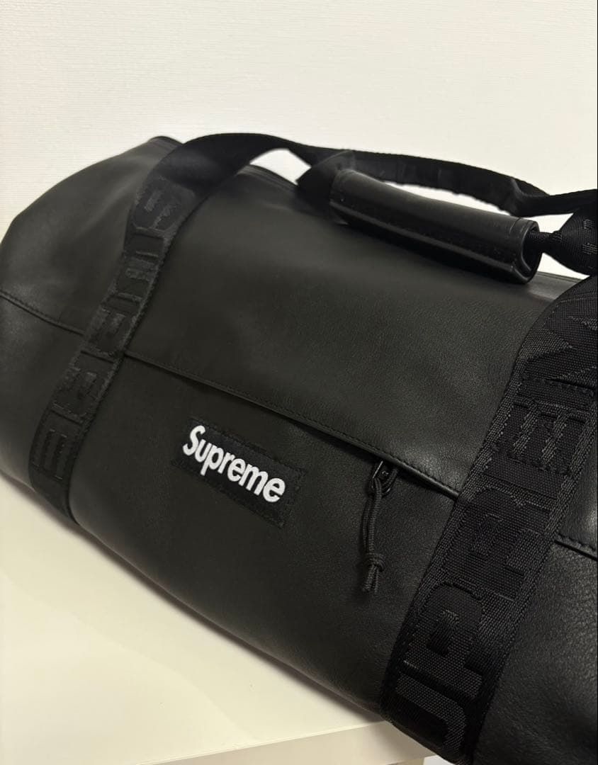 supreme シュプリーム　24aw ボストン　レザー　duffle bag