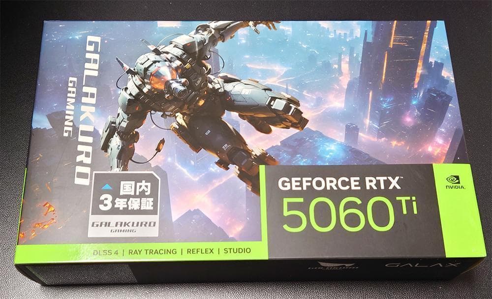 グラフィックボード・グラボ・ビデオカード GeForce RTX 5060 Ti 16GB GALAKURO GAMING