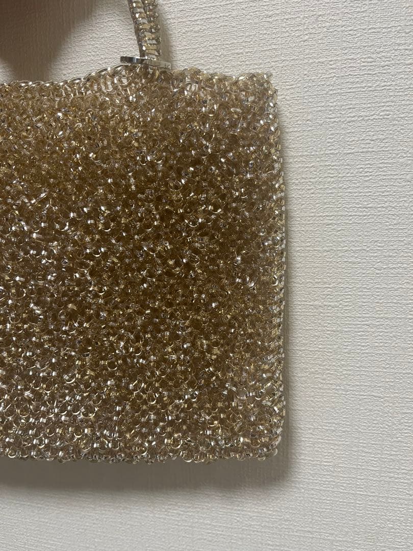 美品！ANTEPRIMAワイヤーバッグシルバーゴールド