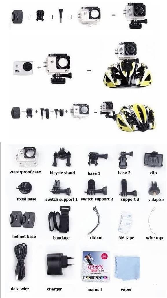 新品 高性能 MADMAX H264 フルHD スポーツビデオカメラ ブラック