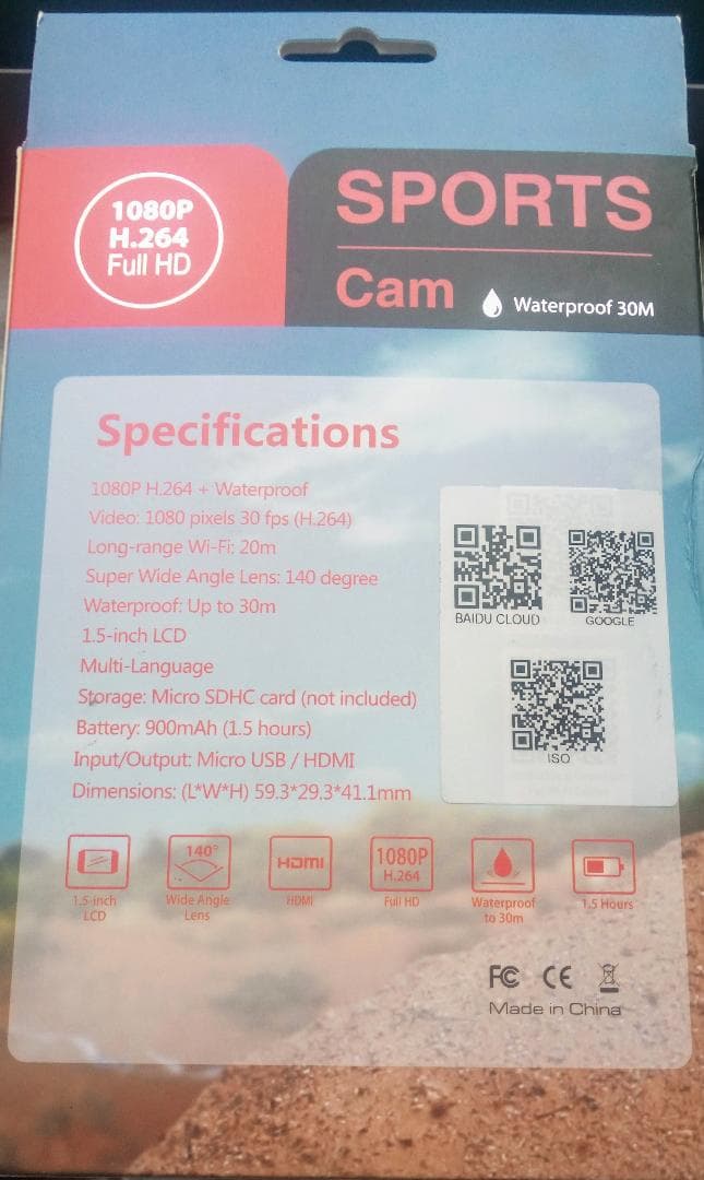 新品 高性能 MADMAX H264 フルHD スポーツビデオカメラ ブラック