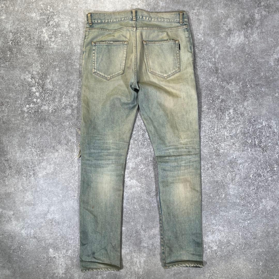 18ss SAINT LAURENT デストロイスキニーデニム　W29 ケリング