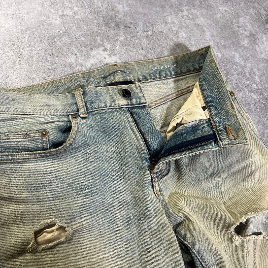 18ss SAINT LAURENT デストロイスキニーデニム　W29 ケリング