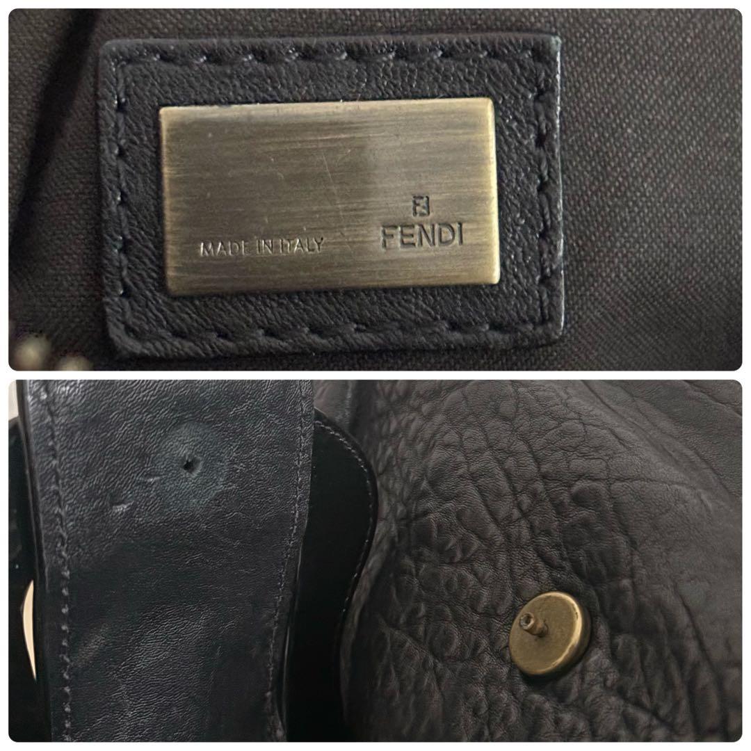 美品✨フェンディ y2k バックルバッグ チェーン トートバッグ 本革レザー
