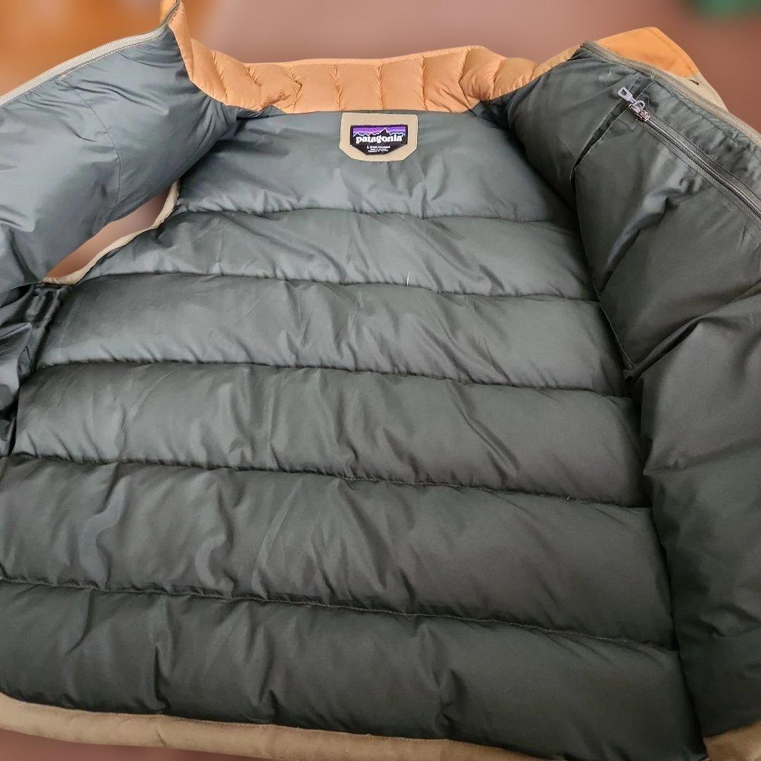 パタゴニア、ダウンベスト、L 、モスグリーンとカーキー