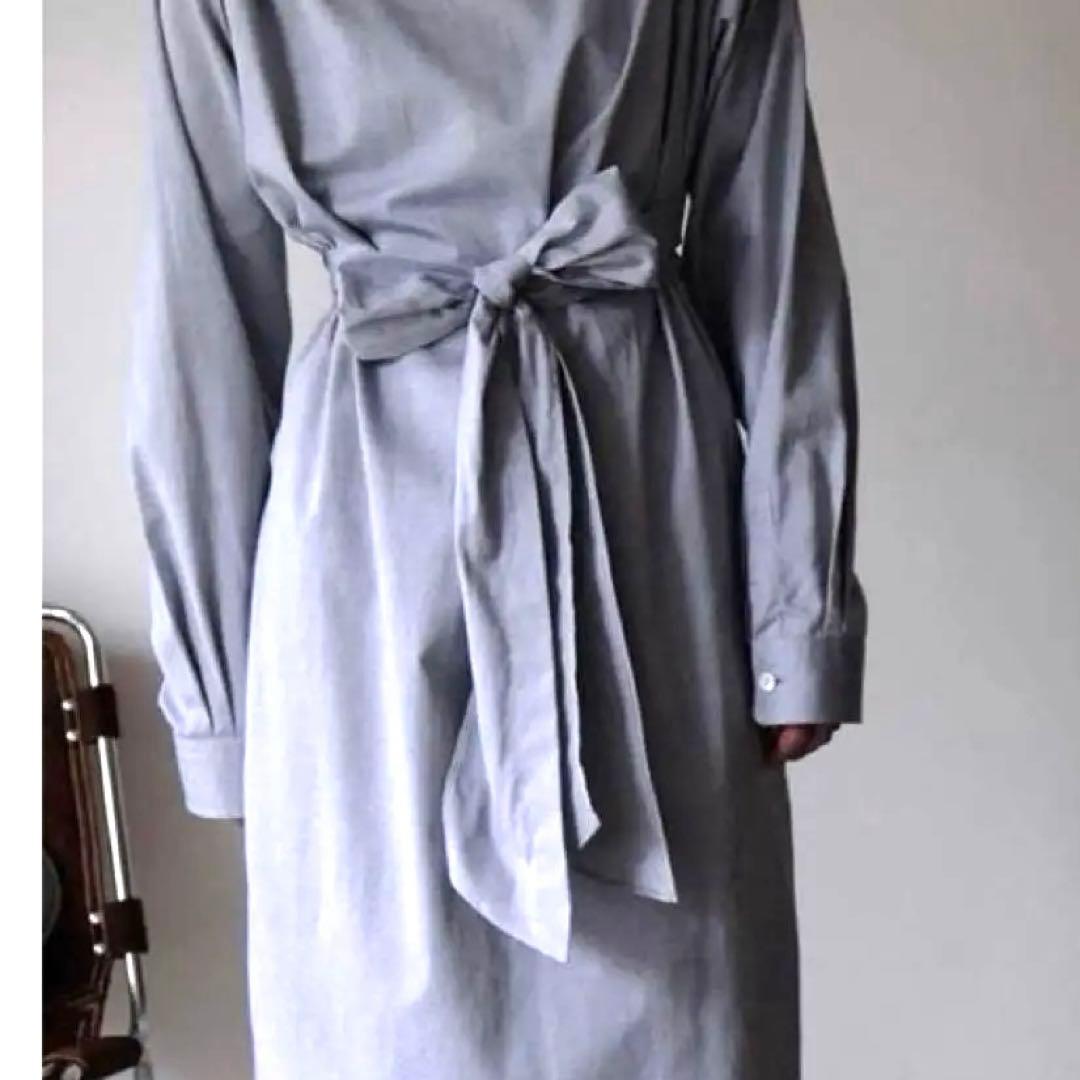 FUMIKA_UCHIDA Oxford chrome ロングシャツ 36