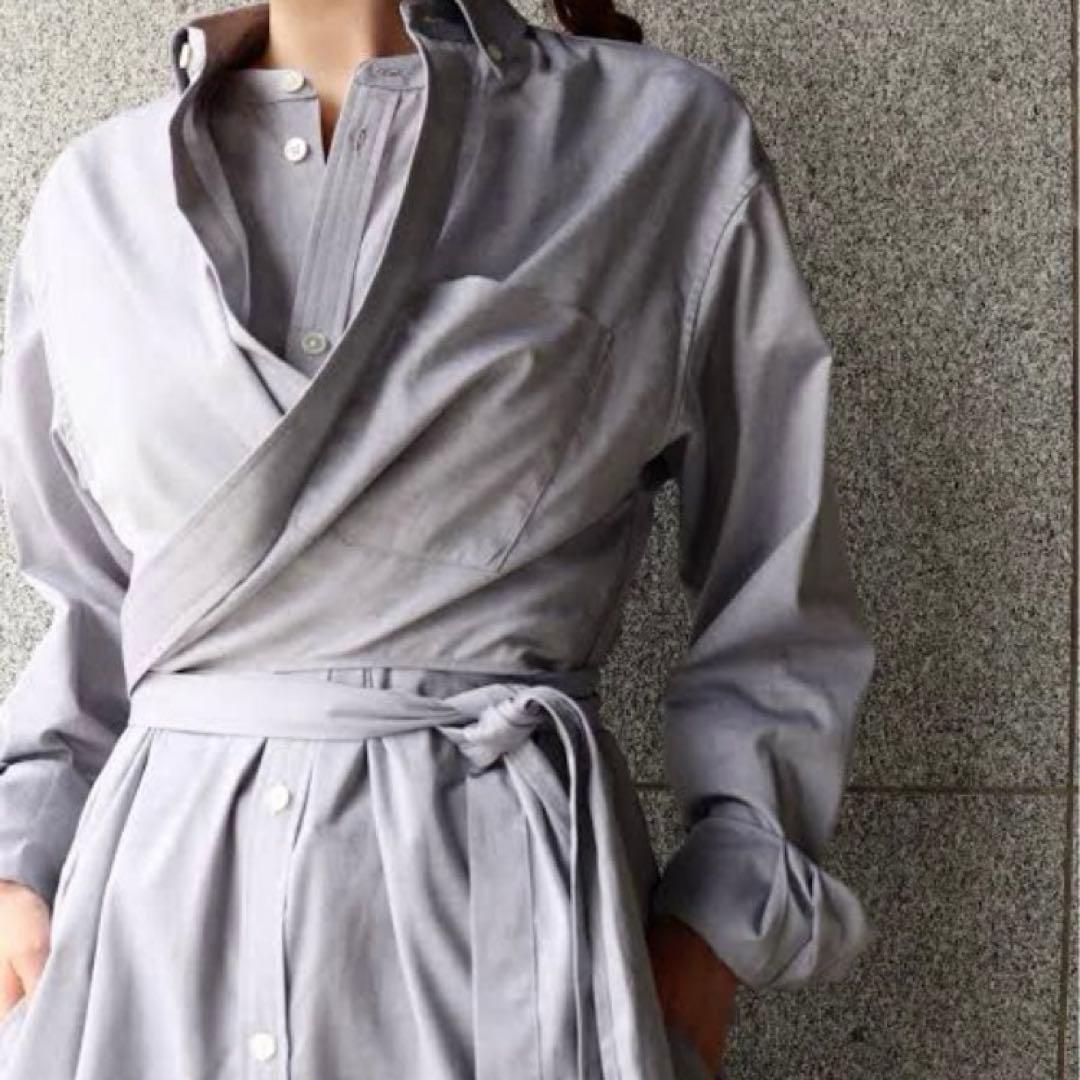 FUMIKA_UCHIDA Oxford chrome ロングシャツ 36