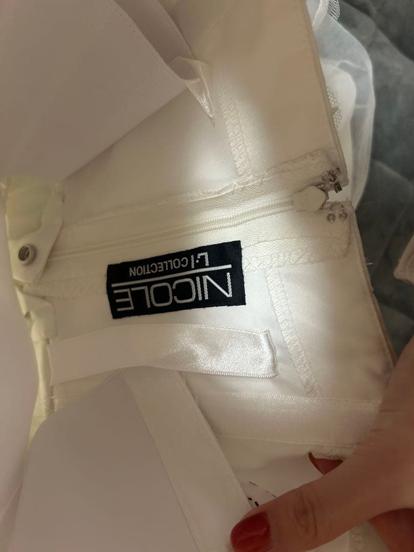 NICOLE ウェディングドレス 9号 ベールグローブセット