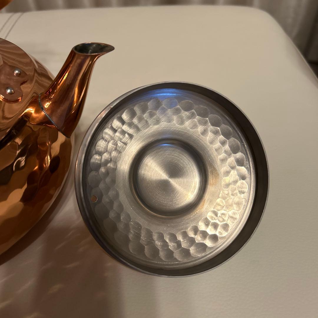 新光金属 COPPER100 純銅製 鎚目入 ケトル 2L やかん 新品未使用品