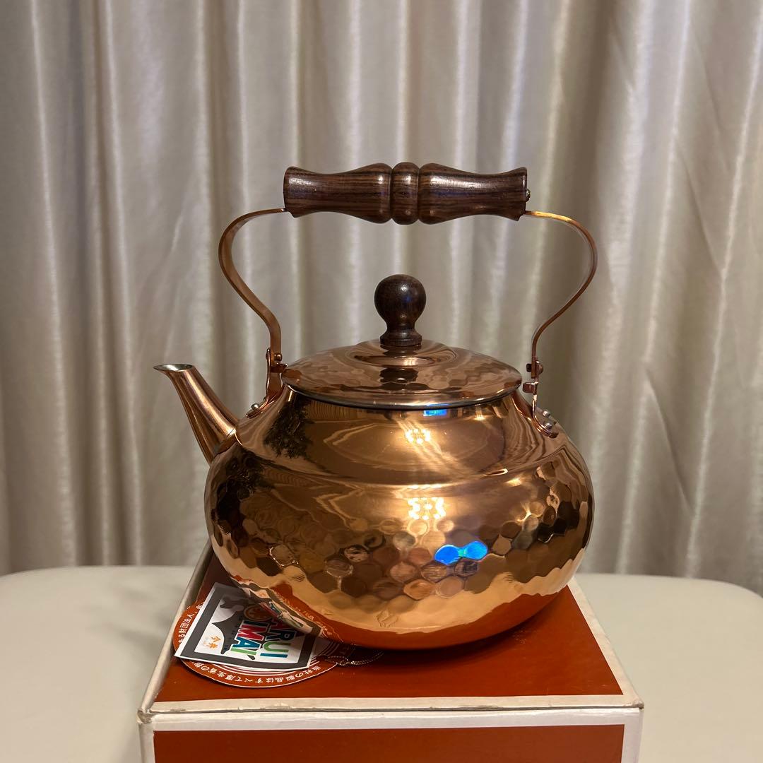 新光金属 COPPER100 純銅製 鎚目入 ケトル 2L やかん 新品未使用品