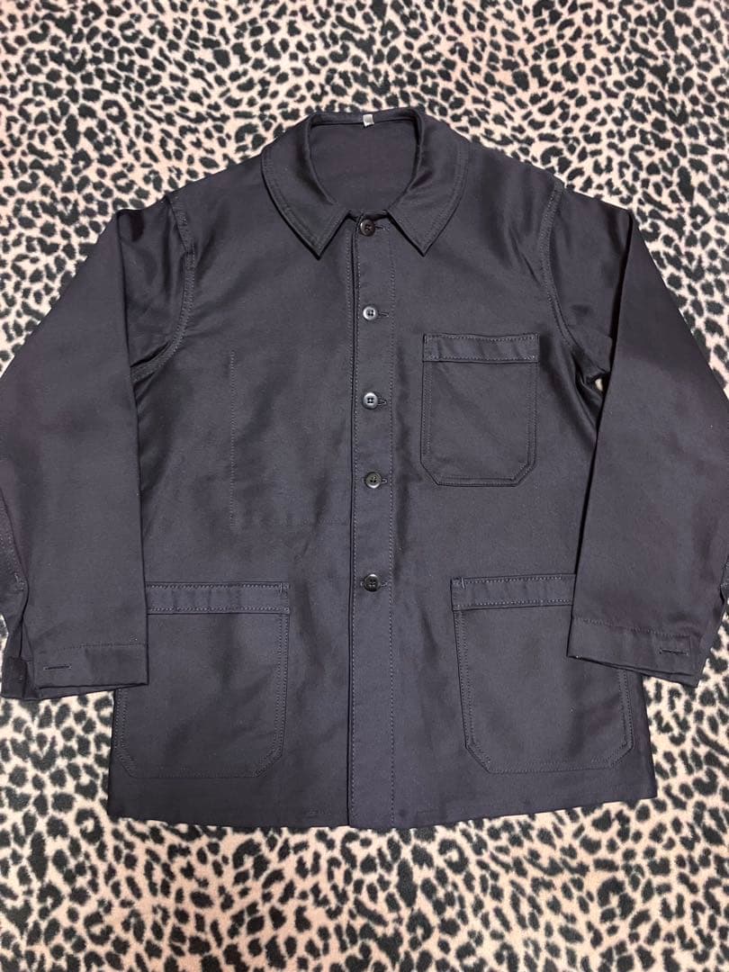 デッドストック 60’s ブラックモールスキン ワークジャケット フレンチ