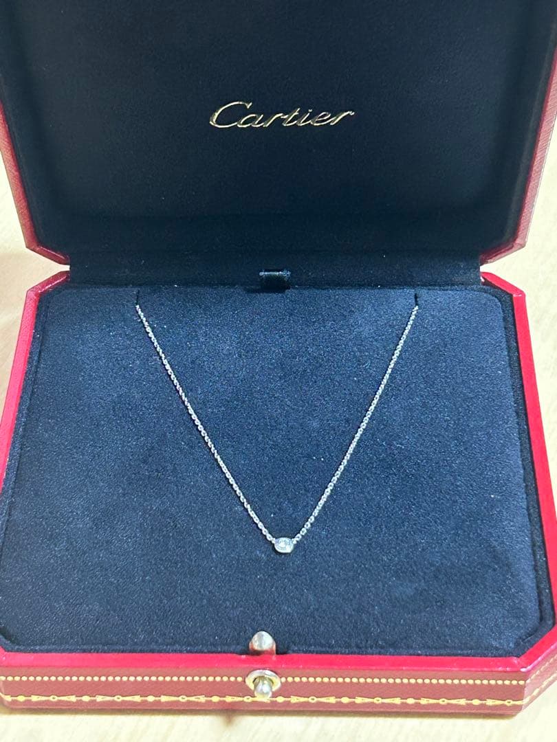 カルティエ ダムールネックレスホワイトゴールド保証書付