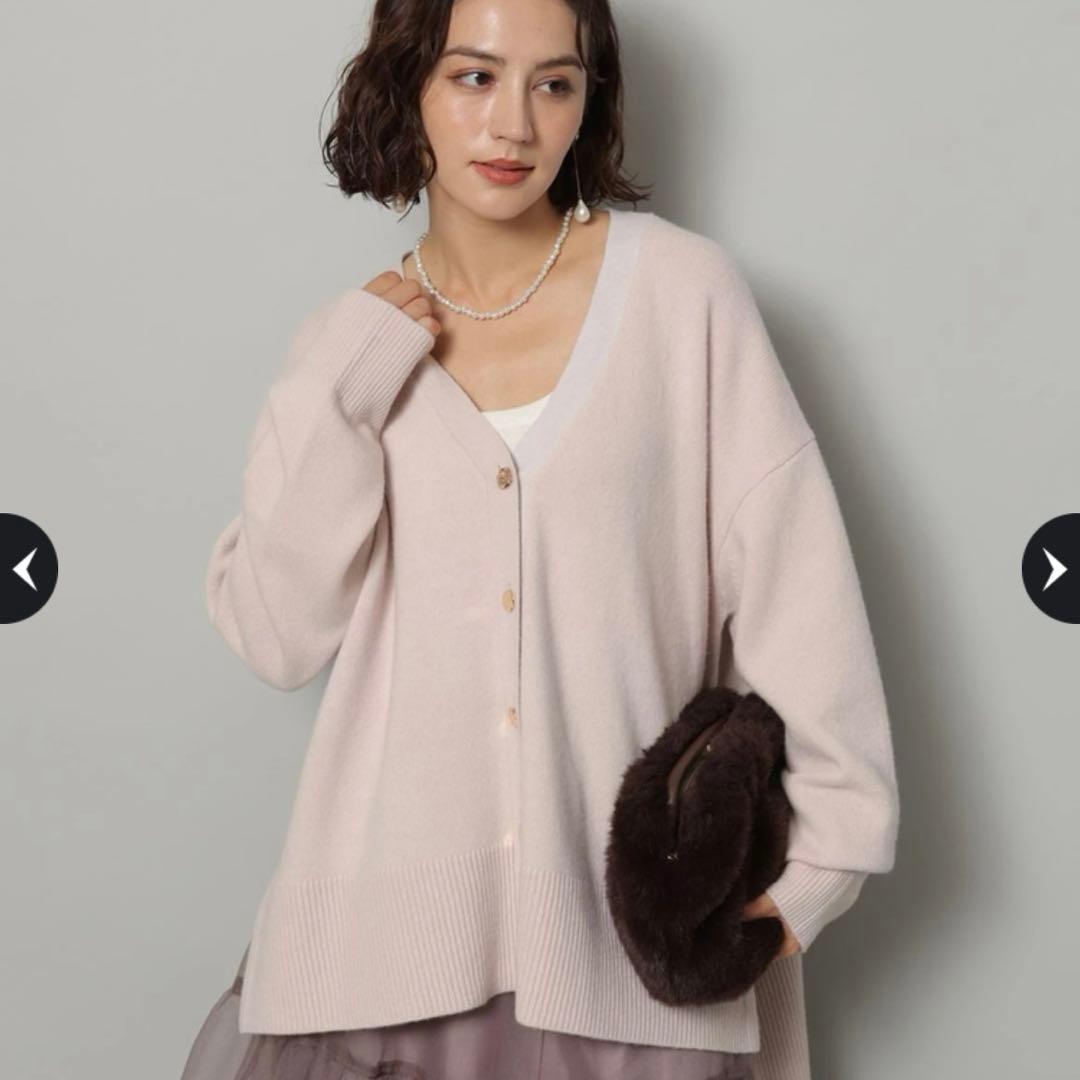 新品タグ付 完売品 Arpege story アクアＶカーデ