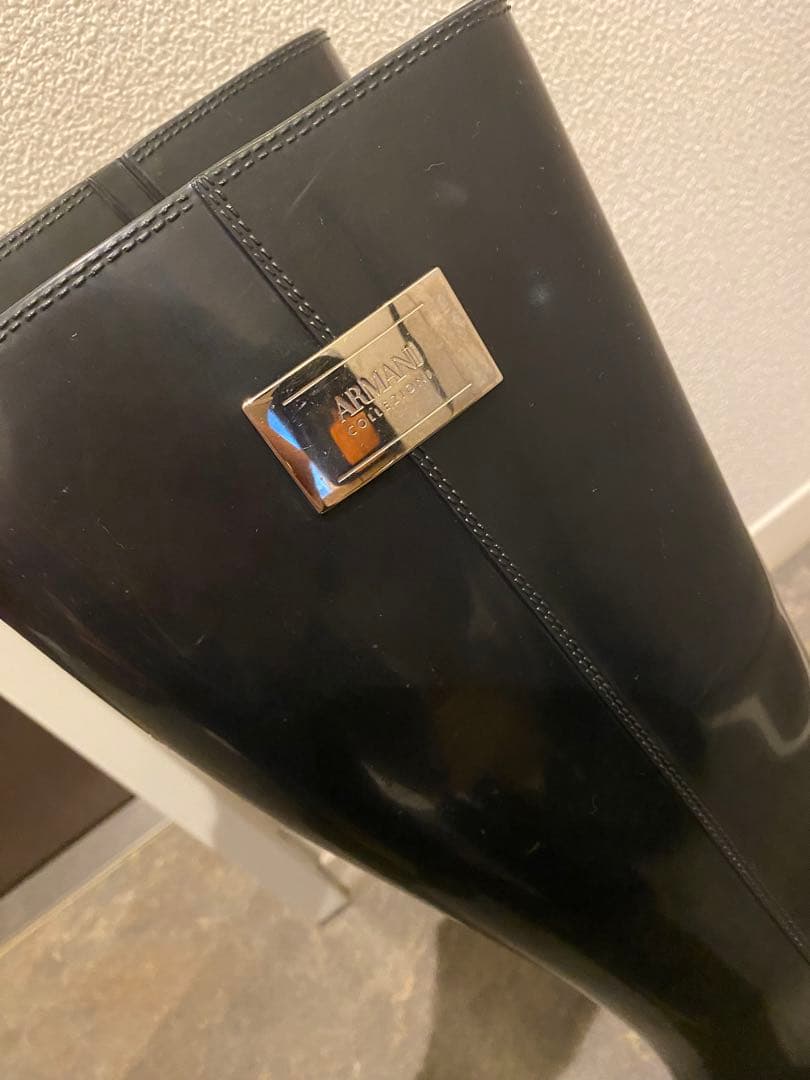 アルマーニ雨の日ARMANI レインブーツ　37 【JP23.5〜24】