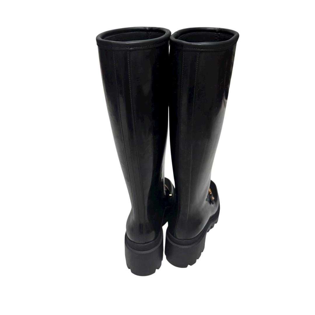 美品　箱あり　GUCCI グッチ　レインブーツ　ホースビット　金具　厚底　36
