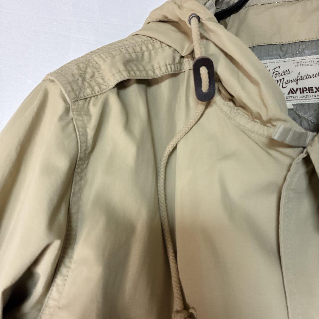 【美品】AVIREX M-51 タイプ モッズコート L サンドカラー