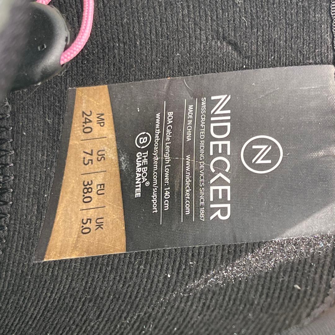 希少美品　ナイデッカー　レディース　スノボブーツ　オニキス　24.0cm