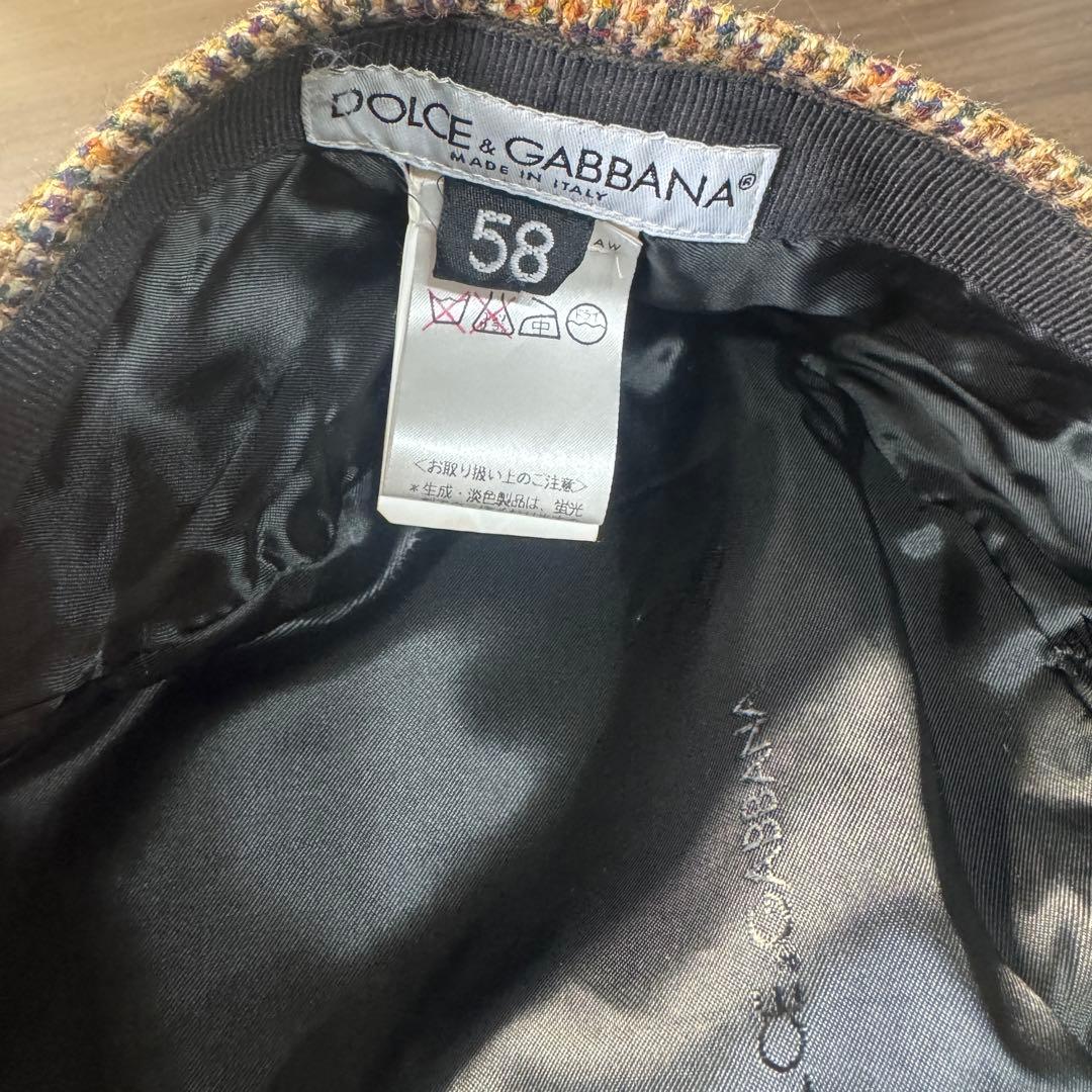 DOLCE&GABBANA チェック柄キャスケット サイズ58