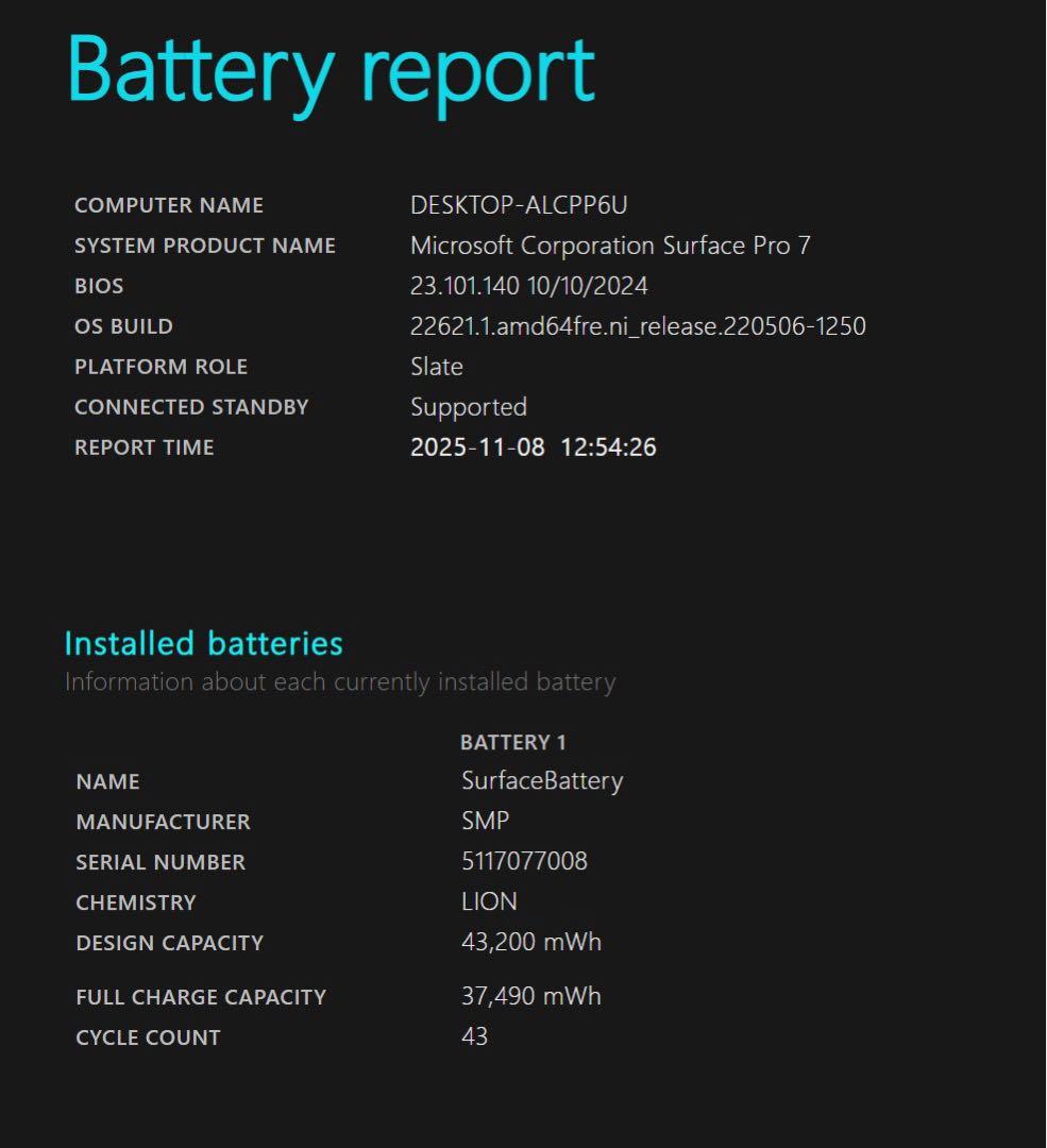 美品：Microsoft Surface Pro 7 i5/8GB/128GB