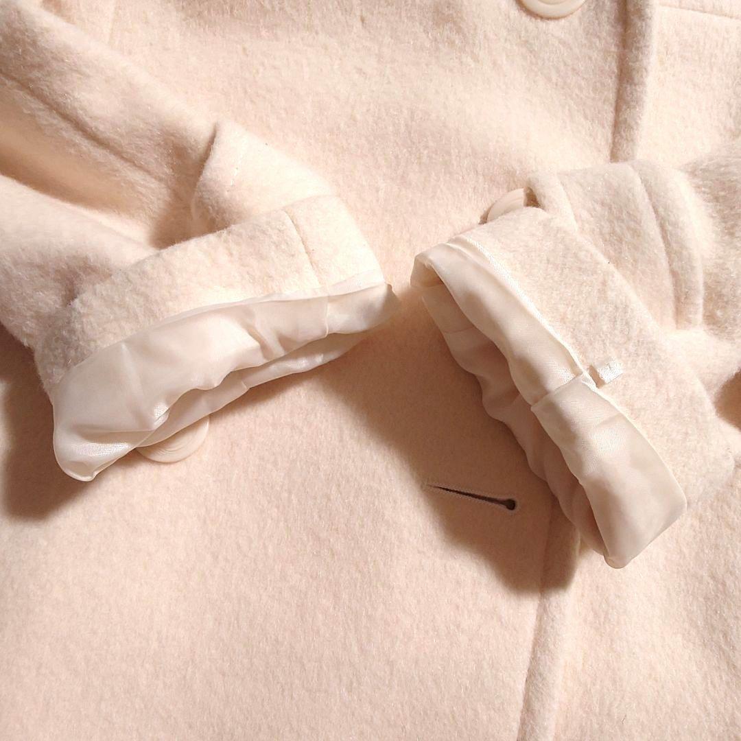 バーバリーブルーレーベル ピーコート アンゴラ アルパカ メガチェック アイボリ