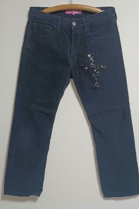 JUNYA WATANABE 黒 星刺繍 カジュアルパンツ M