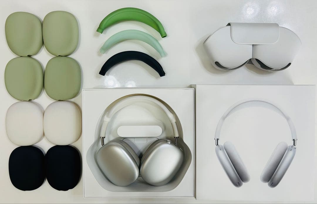 純正Apple AirPods Maxエアーポッツ　 シルバー　箱・カバーあり