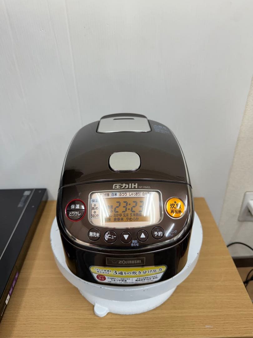 象印 圧力IH炊飯器 NP-RM05 ブラウン 3合炊き 動作品 2021年製