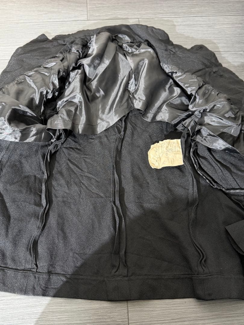 コムデギャルソン ポリ縮絨 フリル装飾ジャケット