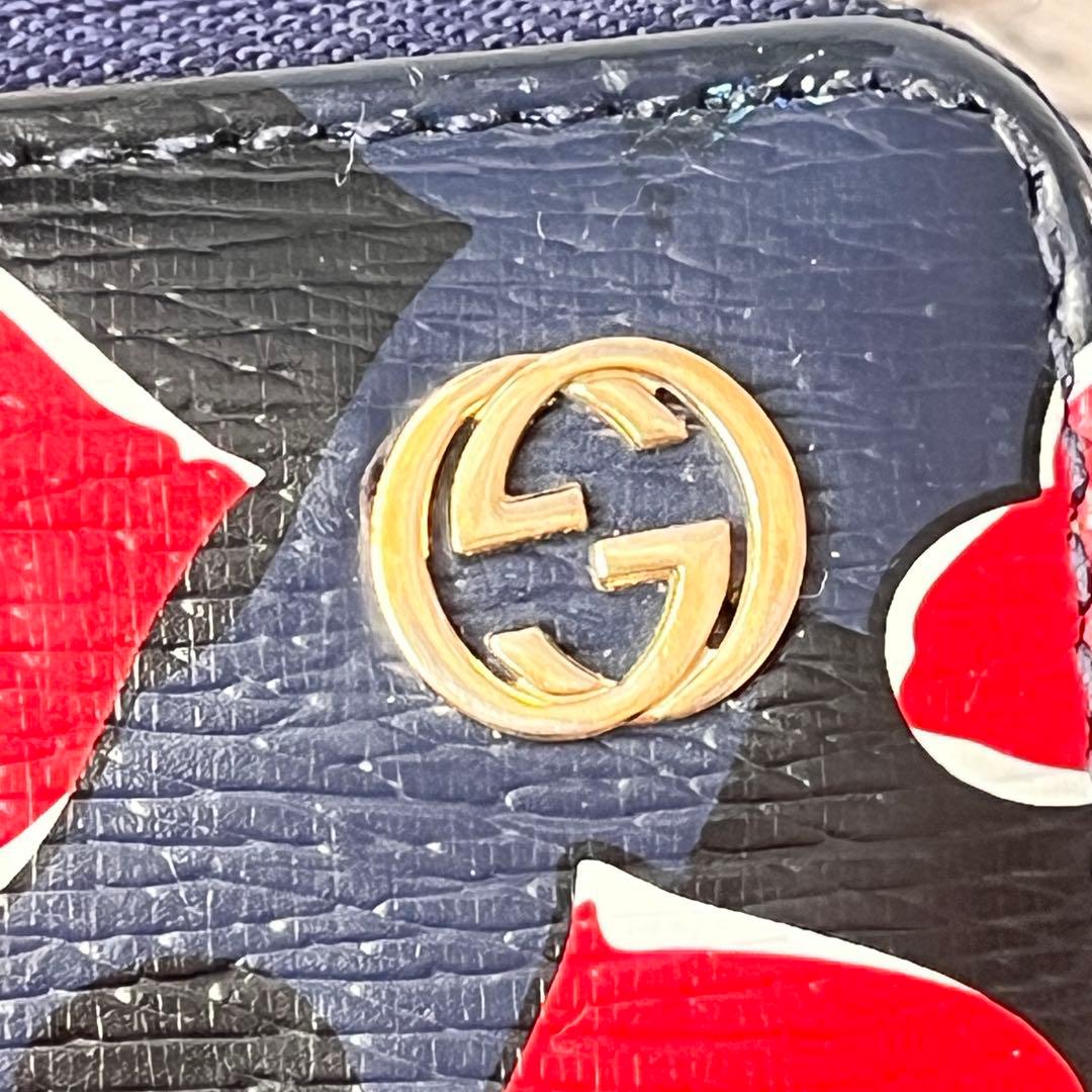 美品✨GUCCI ハートデザイン　ラウンドファスナー　インターロッキング　長財布