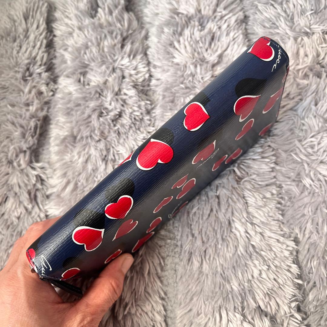 美品✨GUCCI ハートデザイン　ラウンドファスナー　インターロッキング　長財布